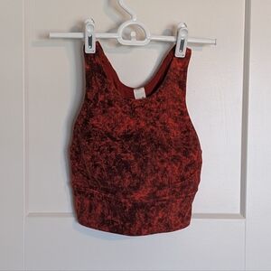 Lululemon Wunder Train Long Line Sports Bra - Autumn Red sz 2